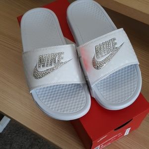 nike slides glitter